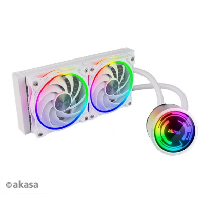 AKASA chladič CPU vodní - SOHO 240 bílý ARGB 1700