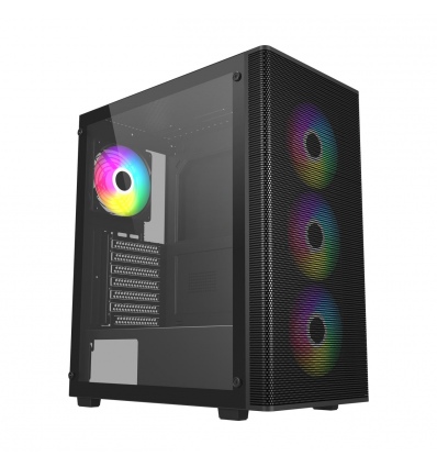 FSP M220/Midi Tower/Transpar./Černá