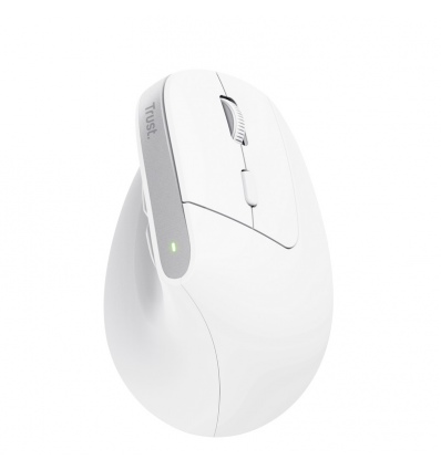 Trust Bayo+/Vertikální/Optická/Pro praváky/2 400 DPI/USB+BT/Bílá