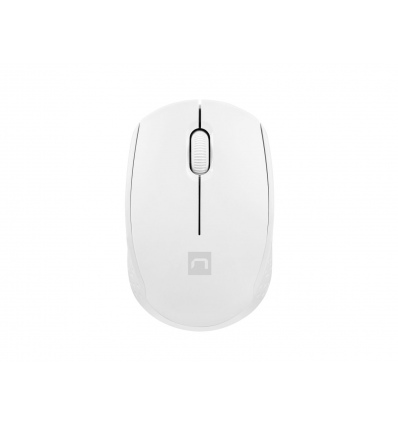 Myš Natec STORK/Kancelářská/Optická/1 600 DPI/Bezdrátová USB/Bílá