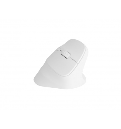 Bezdrátová myš Natec CRAKE 2/Kancelářská/Optická/2 400 DPI/USB+BT/Bílá/Vertikální/Optická/Pro pravák