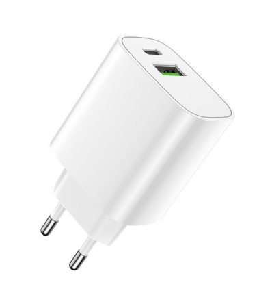 Rychlonabíječka do sítě Forever USB QC 3.0 a USB-C QC PD 20W LS-04 bílá