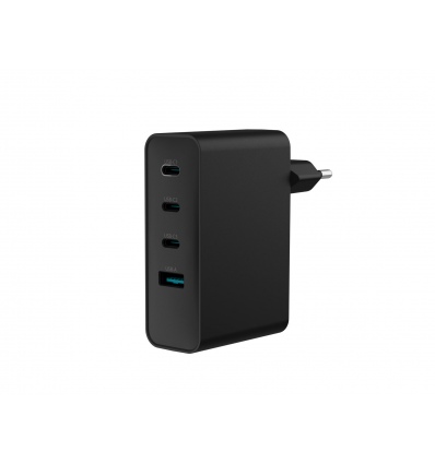 Univerzální USB nabíječka Natec GaN 100W, 3X USB-C, 1X USB-A, Černá