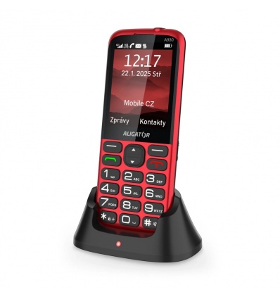 ALIGATOR A930 GPS Senior červený +st.nab.