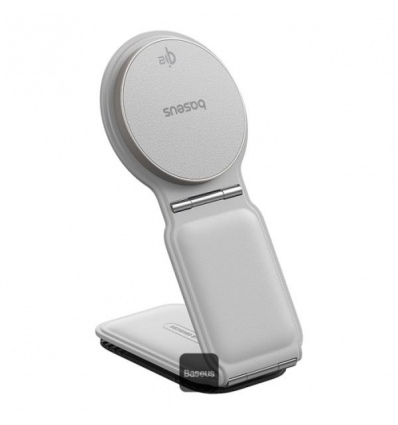 Baseus Magnetický držák do auta s bezdrátovým nabíjením PrimeTrip C02 bílý