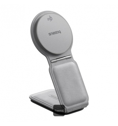 Baseus Magnetický držák do auta s bezdrátovým nabíjením PrimeTrip C02 šedý