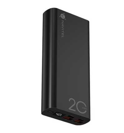 Powerbanka NAVITEL PWR20 AL černá s kapacitou 20000 mAh