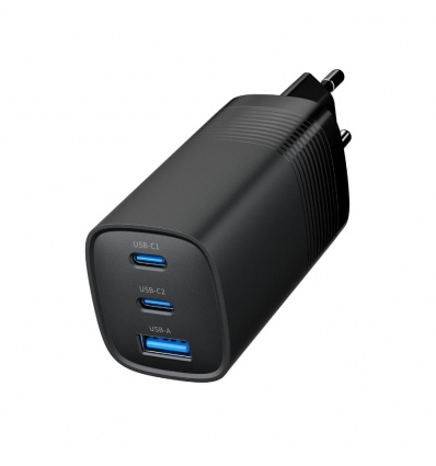 GEMBIRD PD nabíječka 1xUSB-A 2xUSB-C 67W černá