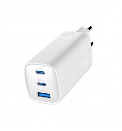 GEMBIRD PD nabíječka 1xUSB-A 2xUSB-C 67W bilá