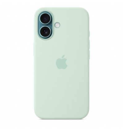 iPhone 16 Silicone Case with MS - Aquamarine