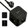 Nabíjecí stanice Huslog 12W 3xzásuvka, 4xUSB černá