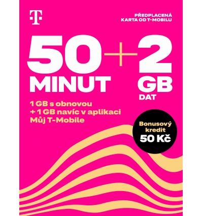T-Mobile SIM Twist 50 MINUT + 2GB