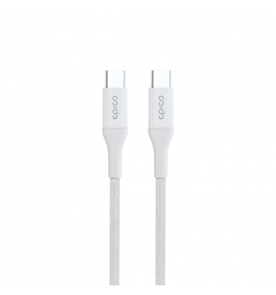 Epico Braided PD Cable 1,2m USB-C to USB-C - bílá