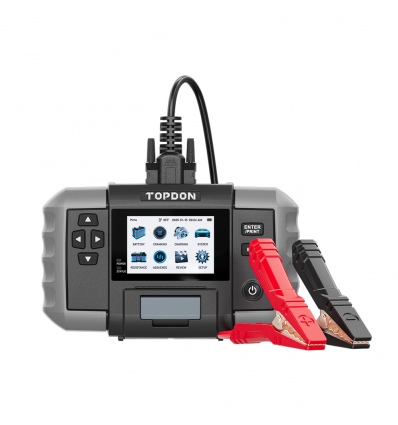 TOPDON Tester autobaterií BT600P/3,5" displej/5200mAh/6V,12V,24V