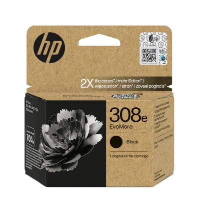 HP 308e ink. náplň EvoMore černá, 7FP22UE