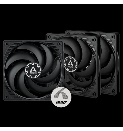 ARCTIC P12 Slim PWM PST – 120mm Pressure optimized case fan | Slim profile | PWM controlled speed wi