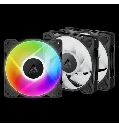 ARCTIC P12 Pro A-RGB (3 Pack) - 120mm A-RGB PWM ventilátor s rozdělovačem kabelů