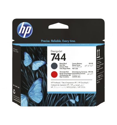 HP 744 Tisková hlava, černá a červená, F9J88A