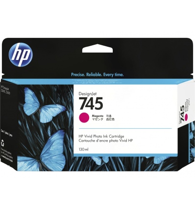 HP 745 inkoustová náplň purpurová, F9J95A