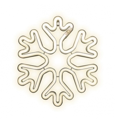 Dekorativní LED neon Sněhová vločka bílá