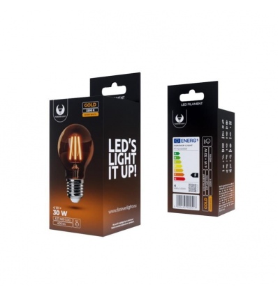 LED žárovka Forever E27 A60 4W COG gold teplá bílá (2200K)