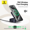 Baseus Magnetický bezdrátový nabíjecí stojánek PicoGo Series 2v1 Qi2 67W černý