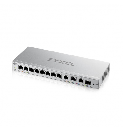 Zyxel XGS1250-12 v2, 12-Port GB webmanaged Switch w. 8 port 1G + 3-Port MultiGig + 1-Port SFP+
