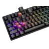 Herní mechanická klávesnice Genesis THOR 404/RGB/Outemu Peach Silent/Drátové USB-A/US layout/Černá
