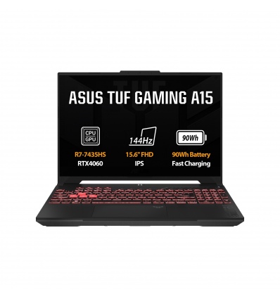ASUS TUF Gaming A15/FA507NVR-LP004/R7-7435HS/15,6"/FHD/16GB/512GB SSD/RTX 4060/bez OS/Gray/2R