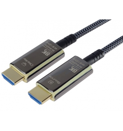 PremiumCord Ultra High Speed HDMI 2.1 optický fiber kabel 8K@60Hz,zlacené 50m