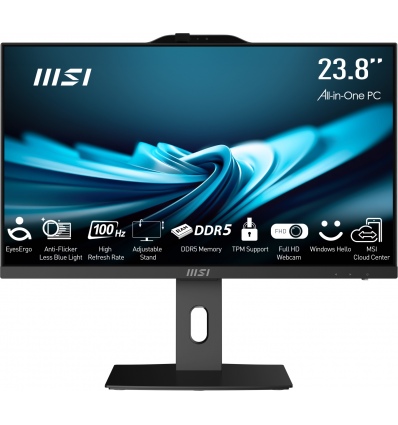 MSI PRO/AP242P 14M-666EU/23,8"/FHD/i3-14100/8GB/256GB SSD/UHD 730/W11H/Black/2R