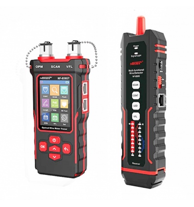 W-Star Tester kabelů RJ45 WSNF859GT, RJ45, OPM, VFL, hledačka, POE, 10v1 funkcí