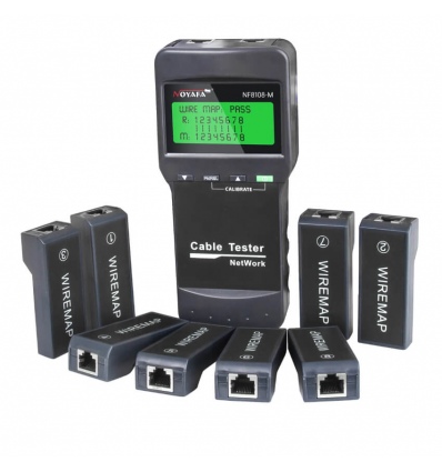 W-Star Tester kabelů WSNF8108M, RJ45, testuje délku kabelů, chyby na vedení, až 8 přijímačů