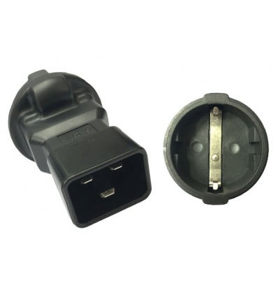 PremiumCord Adaptér IEC C20 M - SCHUKO CEE 7/3 F