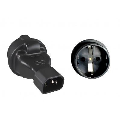 PremiumCord Adaptér IEC C14 M - SCHUKO CEE 7/3 F