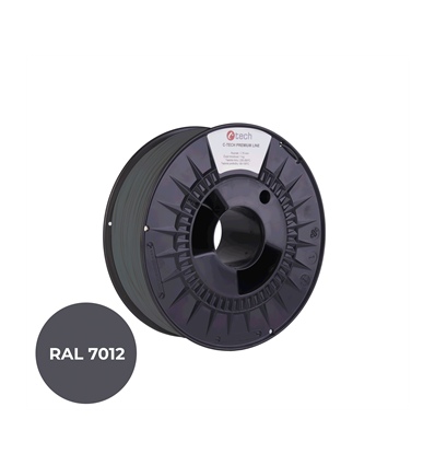 Filament C-TECH PREMIUM LINE, TPU 90A, flexibilní, čedičová šedá, RAL7012, 1,75mm, 1kg