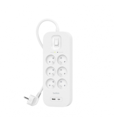 Belkin SURGE 6OT 650J, 18W, USB A + C, Pol