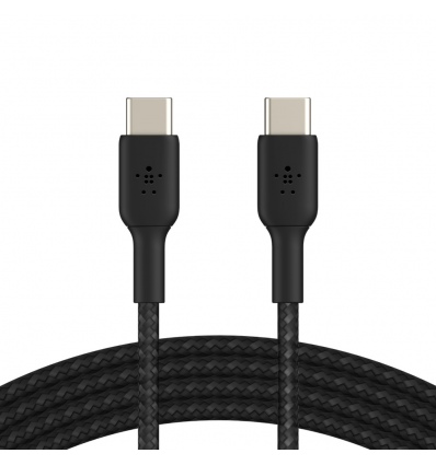 BELKIN kabel oplétaný USB-C - USB-C, 1m, černý