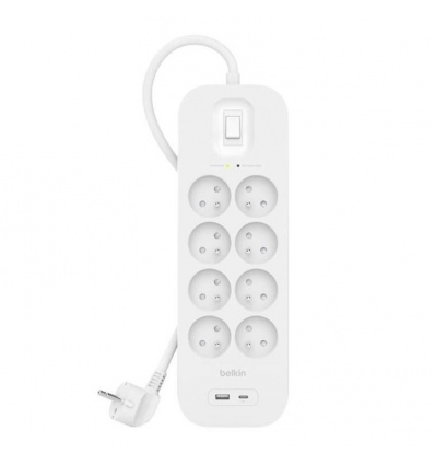 Belkin SURGE 8OT 900J, 18W, USB A + C, Pol