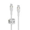 Belkin kabel USB-C s konektorem USC-C,2M bilý pletený