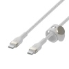 Belkin kabel USB-C s konektorem USC-C,3M bilý pletený