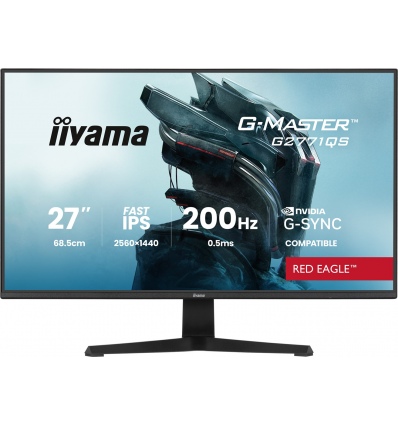 iiyama G-Master/G2771QS-B1/27"/IPS/QHD/200Hz/0,5ms/Černá/3R