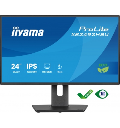 24" iiyama X2492HSU-B1:IPS,FHD,HDMI,DP,green,HAS