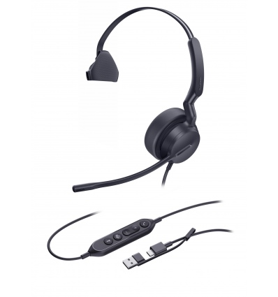 Yealink UH42 Mono UC USB-C/A, náhlavní souprava