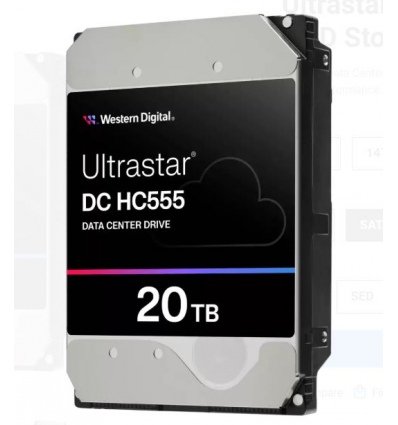 WD Ultrastar DC HC555/20TB/HDD/3.5"/SATA/M.2 SATA/7200 RPM/Stříbrná/5R