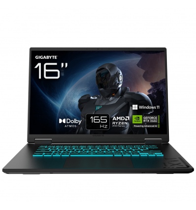 Gigabyte GAMING/A16 3VHK3CZ894SH/R7-260/16"/WUXGA/16GB/1TB/RTX 5060/W11H/Black/2R