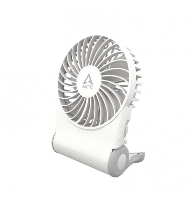 ARCTIC Summair 2Go (White) - Rechargeable Pocket Fan with Stand (74 hours of battery life and variab