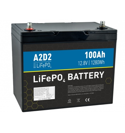 A2D2 baterie LiFePO4 12,8V 100Ah M8 (NewCell cells)