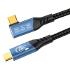 PremiumCord USB4™ Version2.0 80Gbps 16K@60Hz 240W Thunderbolt 3 a 4 kabel zahnutý 0,8m