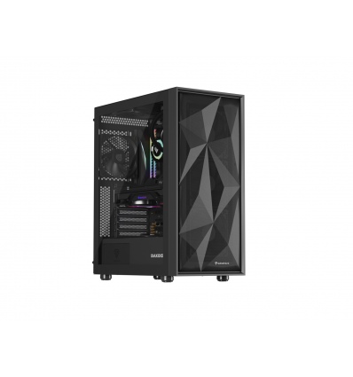 Počítačová skříň Genesis DIAXID 605F/Midi Tower/Transpar./Černá